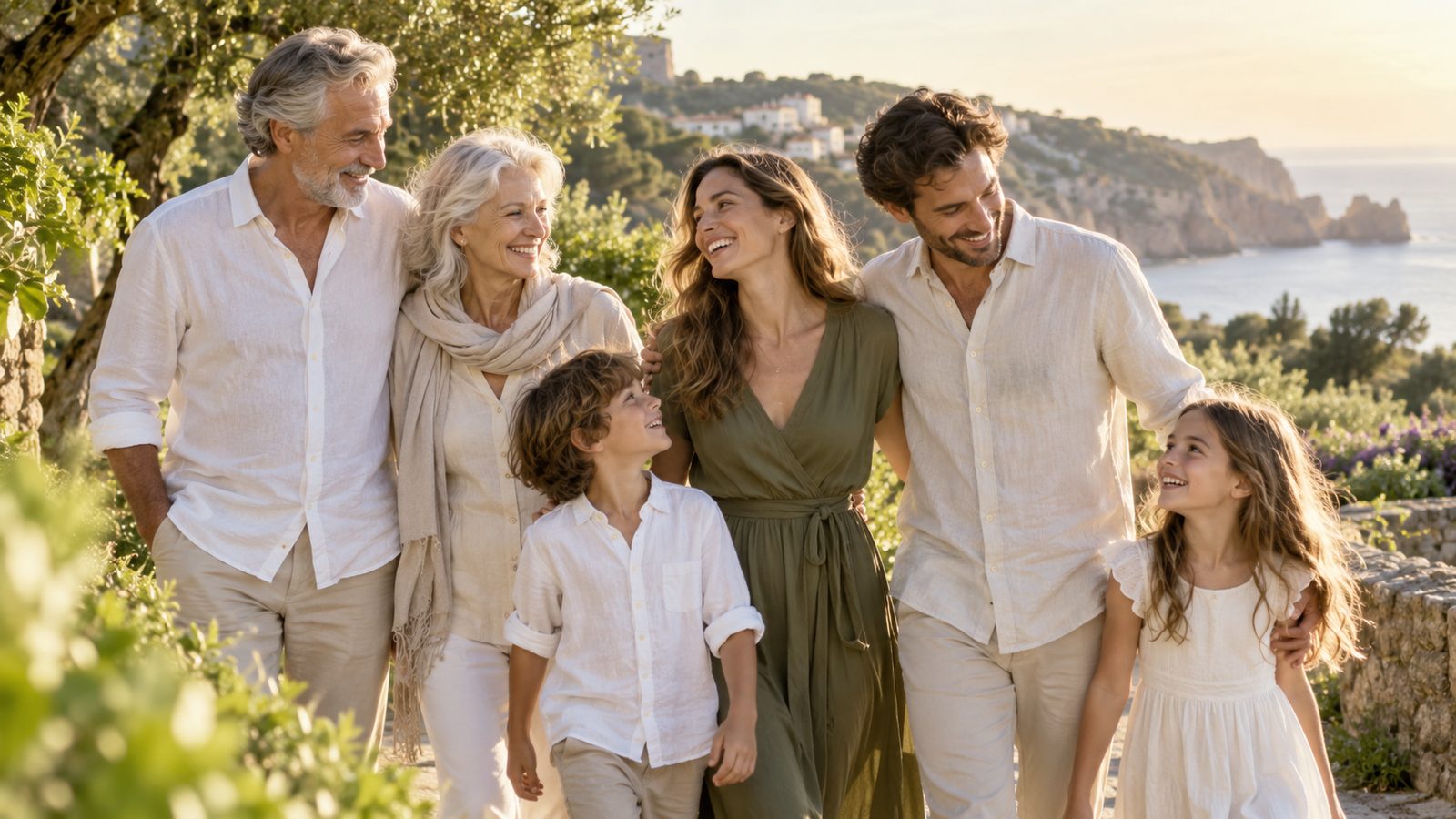 Família de várias gerações a sorrir — Medicina Dentária Integrativa